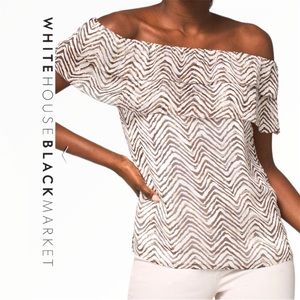 WHBM | Zebra Print Off-the-Shoulder Blouse